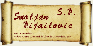 Smoljan Mijailović vizit kartica